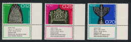 Israel Festival Of Lights Hanukka Ceremonial Lamps 3v Corners 1972 MNH SG#540-542 - Autres & Non Classés