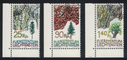 Liechtenstein Tree Bark 3v Corners 1986 CTO SG#909-911 - Usados