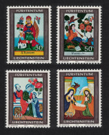 Liechtenstein Christmas Glass Paintings 4v 1974 MNH SG#602-605 - Unused Stamps