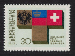 Liechtenstein Centenary Of Liechtenstein Telegraph System 1969 MNH SG#515 - Unused Stamps