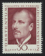 Liechtenstein Philippe De Ferrary Pioneer Of Philately 1968 MNH SG#496 - Neufs