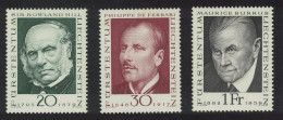 Liechtenstein Pioneers Of Philately 1st Series 3v 1968 MNH SG#495-497 - Nuovi