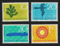 Liechtenstein Birds Fish Trees Nature Protection 4v 1966 MNH SG#453-456 MI#460-463 - Unused Stamps