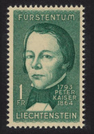 Liechtenstein Death Centenary Of Peter Kaiser Historian 1964 MNH SG#441 - Nuevos