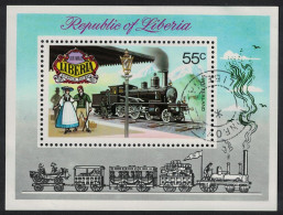 Liberia Historical Railways Steam Locomotives MS 1973 CTO SG#MS1155 MI#Block 66 Sc#C197 - Liberia