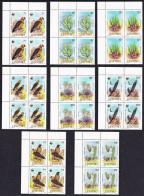 Lesotho WWF Lammergeier Birds Cacti 8 T1 Corner Blocks 1986 MNH SG#677-684 MI#556-563 Sc#512-519 - Lesotho (1966-...)