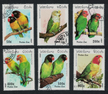 Laos Lovebirds Parrots Birds 6v 1997 CTO SG#1550-1555 - Laos