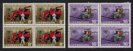 Luxembourg Fire Brigades 2v Blocks Of 4 1983 MNH SG#1102-1103 MI#1068-1069 - Nuovi