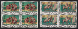 Luxembourg Europa Miniatures Illustrations 2v Blocks Of 4 1983 MNH SG#1108-1109 MI#1074-1075 - Unused Stamps