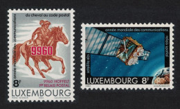 Luxembourg Rider Horse Satellite Communications 2v 1983 MNH SG#1112-1113 MI#1078-1079 - Unused Stamps