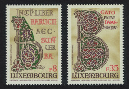 Luxembourg Echternach Abbey Giant Bible 2v 1983 MNH SG#1110-1111 MI#1076-1077 - Unused Stamps