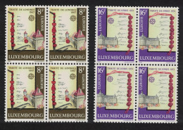 Luxembourg Historic Events Europa 2v Blocks Of 4 1982 MNH SG#1086-1087 MI#1052-1053 - Nuovi