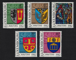 Luxembourg Stained Glass Window Arms Of Local Authorities 5v 1982 MNH SG#1097-1101 MI#1063-1067 - Nuevos