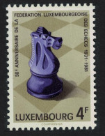 Luxembourg Staunton Knight On Chessboard Chess 1981 MNH SG#1068 MI#1033 - Nuovi