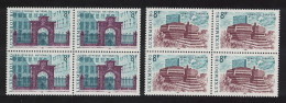 Luxembourg Tourism 2v Blocks Of 4 1981 MNH SG#1064-1065 MI#1029-1030 - Unused Stamps
