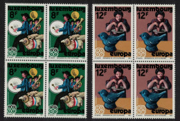 Luxembourg Folklore Music Europa 2v Blocks Of 4 1981 MNH SG#1066-1067 MI#1031-1032 - Unused Stamps