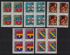 Luxembourg Rubens Christmas Arms Blocks Of R 1981 MNH SG#1076-1080 MI#1041-1045 - Unused Stamps