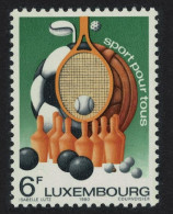 Luxembourg Tennis Bowling Football Sports For All Block Of 4 1980 MNH SG#1048 MI#1011 - Ungebraucht