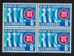 Luxembourg 50th Anniversary Of Broadcasting Block Of 4 1979 MNH SG#1034 MI#997 - Unused Stamps