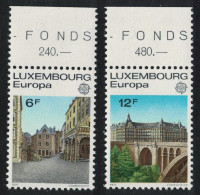 Luxembourg Landscapes Bridge Architecture Europa 2v Margins 1977 MNH SG#985-986 MI#945-946 - Nuevos