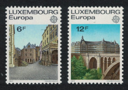 Luxembourg Landscapes Bridge Architecture Europa 2v 1977 MNH SG#985-986 MI#945-946 - Nuevos