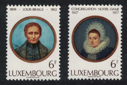 Luxembourg Braille Marguerite De Busbach Anniversaries 2v 1977 MNH SG#989-990 MI#949-950 - Ongebruikt