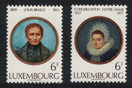 Luxembourg Braille Marguerite De Busbach Anniversaries 2v 1977 MNH SG#989-990 MI#949-950 - Unused Stamps