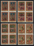 Luxembourg Medieval Miniatures 4v Blocks Of 5 1971 MNH SG#868-871 MI#820-823 - Neufs