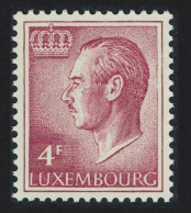 Luxembourg Grand Duke Jean 4f. Purple Normal Paper 1971 MNH SG#764 MI#829x - Nuevos
