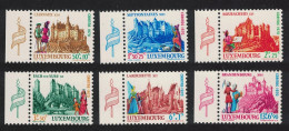 Luxembourg Castles 2nd Series 6v Margins 1970 MNH SG#862-867 MI#814-819 - Nuovi