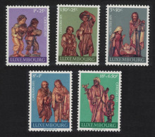 Luxembourg Nativity Wood-carvings Beaufort Church 5v 1971 MNH SG#880-884 MI#836-840 - Unused Stamps