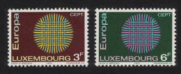 Luxembourg Sun Composed Of 24 Interwoven Fibres 2v 1970 MNH SG#855-856 MI#807-808 - Nuovi