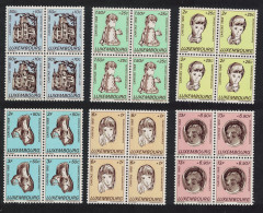 Luxembourg Christmas Disabled Children 6v Blocks Of 4 1968 MNH SG#829-834 MI#779-784 - Neufs