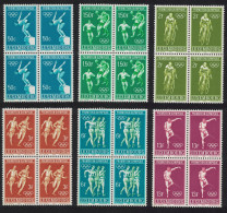 Luxembourg Football Cycling Olympic Games 6v Blocks Of 4 1968 MNH SG#815-820 MI#765-770 - Nuovi