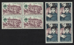 Luxembourg SOS Children's Village 2v Blocks Of 4 1968 MNH SG#825-826 MI#775-776 - Unused Stamps