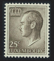 Luxembourg Grand Duke Jean 25c. Brown Normal Paper 1966 MNH SG#757 MI#725x - Unused Stamps