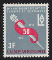 Luxembourg Workers' Union 1966 MNH SG#777 MI#723 - Nuovi