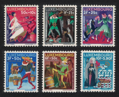 Luxembourg Fairy Tales Inscr 'CARITAS' Christmas 6v 1965 MNH SG#771-776 MI#717-722 - Unused Stamps