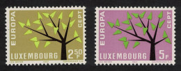 Luxembourg Stylised Tree Europa 2v 1962 MNH SG#707-708 MI#657-658 - Unused Stamps