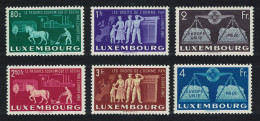 Luxembourg Horse To Promote United Europe 6v 1951 MNH SG#543-548 MI#478-483 - Nuovi