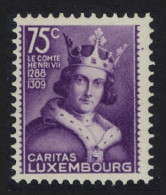 Luxembourg Emperor Henry VII 75c 1933 MNH SG#313 MI#253 - Nuevos