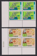 Madeira Ships Map Discovery Of Madeira 2v Corner Blocks Of 4 1981 MNH SG#180-181 Sc#75-76 - Madère