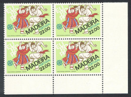 Madeira Europa SE Block Corners Of 4 1981 MNH SG#178 - Madère