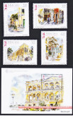 Macao Macau Paintings Of Macao By Didier Rafael Bayle 4v+MS 1998 MNH SG#1071-MS1075 MI#992-995 Sc#957-960 - Nuovi