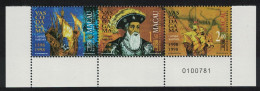Macao Macau Vasco Da Gama ERROR '1598' Bottom Strip Of 3v Control Number 1998 MNH SG#1040-1042 Sc#928a - Unused Stamps