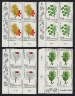 Luxembourg Trees 3rd Series 4v Corner Blocks Of 4 1997 MNH SG#1458-1461 MI#1431-1434 - Unused Stamps