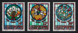 Luxembourg Stained Glass Windows By Auguste Tremont 3v 1992 MNH SG#1323-1325 MI#1302-1304 - Nuevos