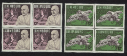Luxembourg European Anniversaries 2v Blocks Of 4 1988 MNH SG#1231-1232 MI#120701208 - Ongebruikt