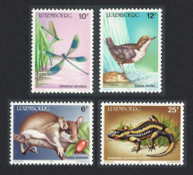 Luxembourg Dipper Bird Dormouse Agrion Dragonfly Salamander 4v 1987 MNH SG#1197-1200 MI#1168-1171 - Ungebraucht