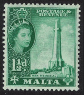 Malta Second World War Memorial 1½d 1956 MNH SG#269 - Malta (...-1964)